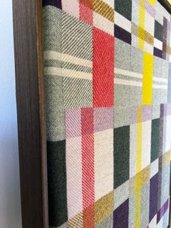 Handwoven Wool Colour Block Wood-Framed Artwork