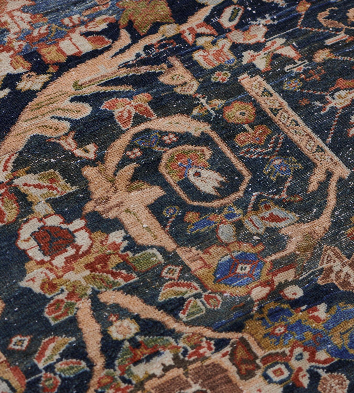 Wool Handwoven Antique Late 19th Century Sultanabad Rug For Sale