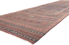 Handwoven Antique Persian Shahsavan Flatweave Carpet