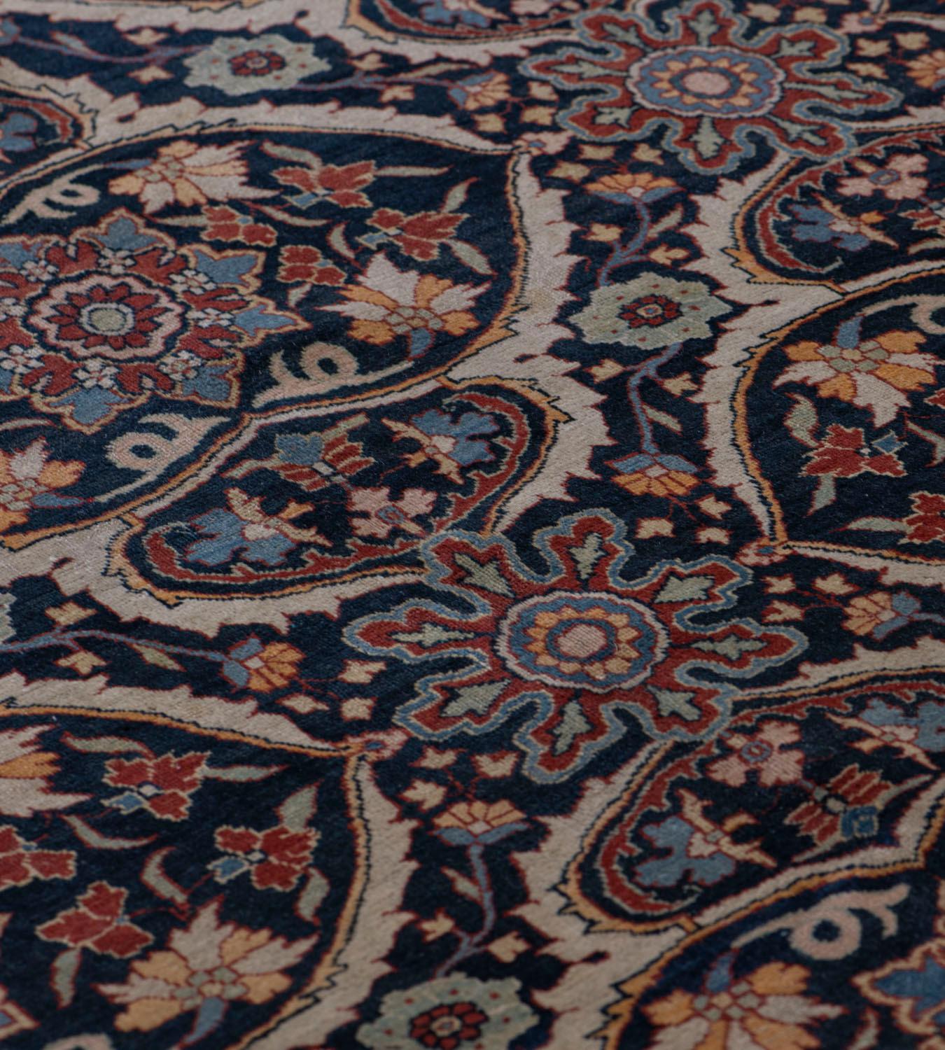 19th Century Handwoven Antique Persian Wool Tabriz Rug For Sale
