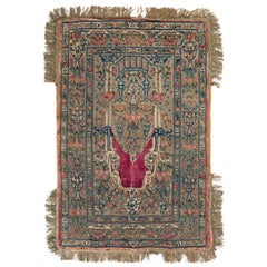Tapisserie italienne ancienne vert et rouge avec motifs floraux, de Rug & Kilim