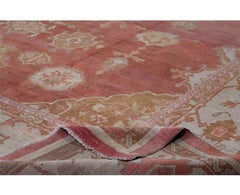 Handwoven Antique Turkish Oushak Rug