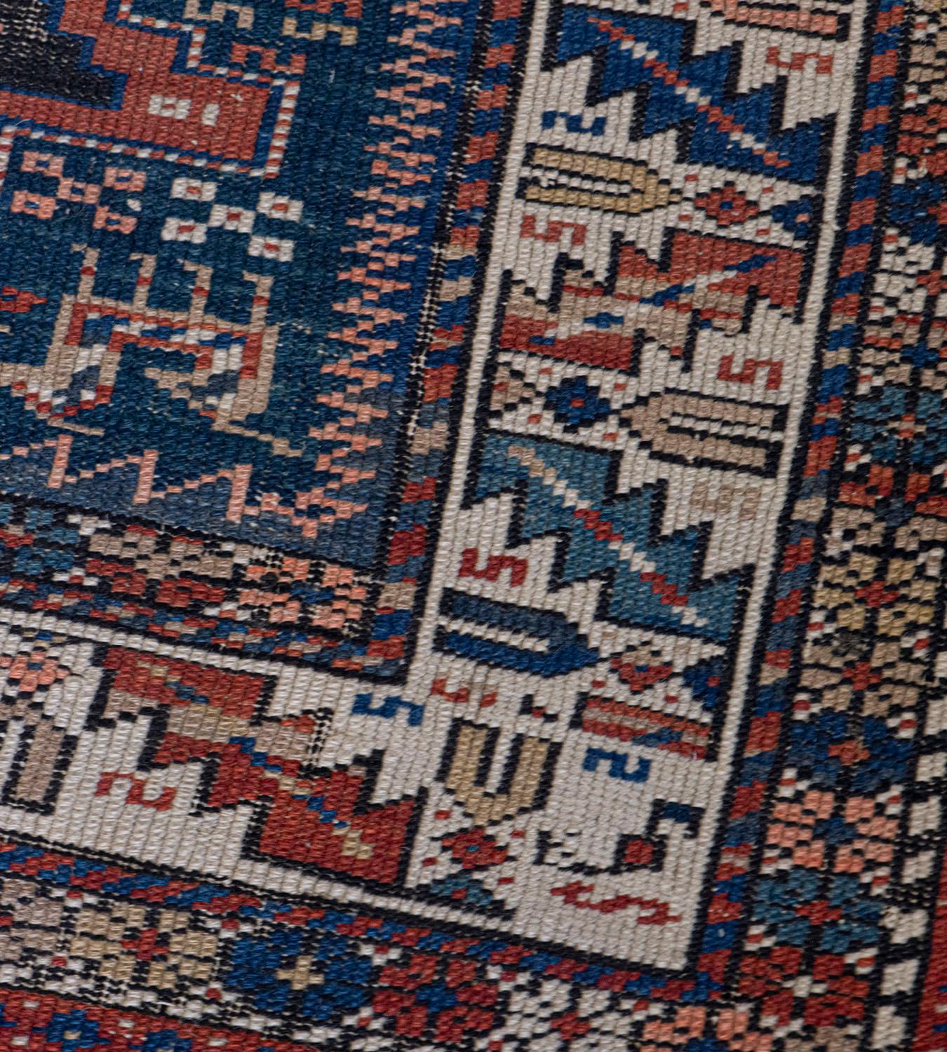Armenian Handwoven Antique Wool Caucasian Rug