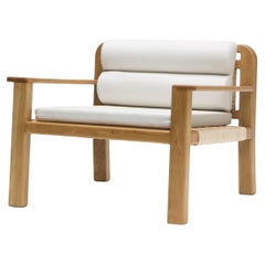 Handwoven August Lounge Chair, Solid Oak Wood and Papercord