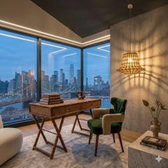 Lampada a sospensione in bambù intrecciato a mano, Wabi-Sabi, anni '70