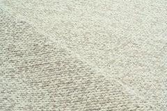 Handwoven Beige and Camel Wool Rug, Contemporary Minimalist Handmade Carpet