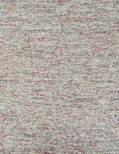 Handwoven Beige and Magenta Wool Rug, Contemporary Multicolor Handmade Carpet