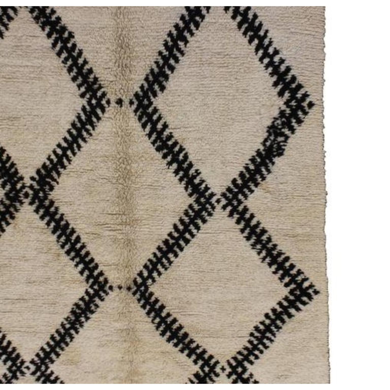 Moroccan Handwoven Berber Wool Rug, Vintage Beni Ourain