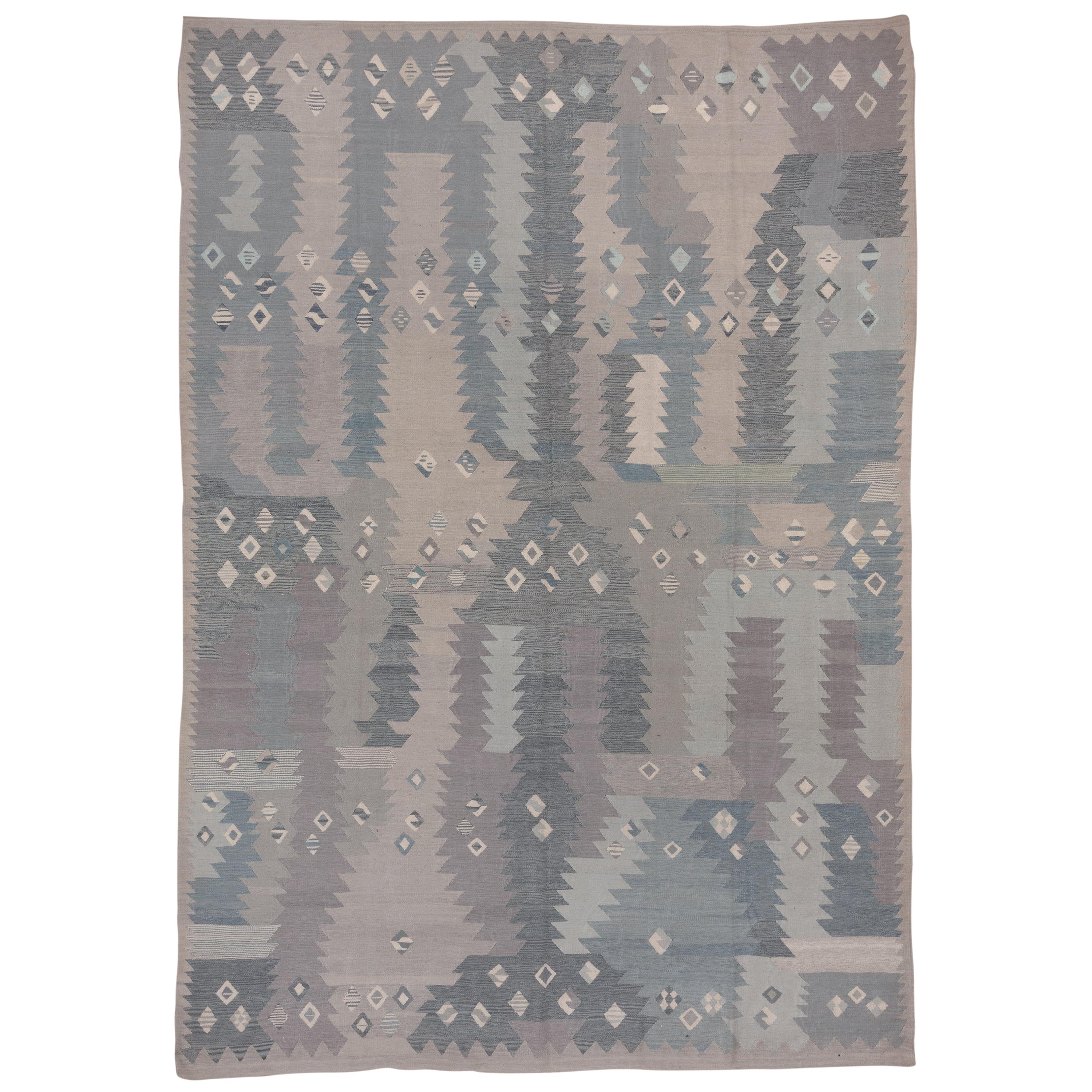 A Swedish Flatweave Rug (Blue Rosita) at 1stDibs