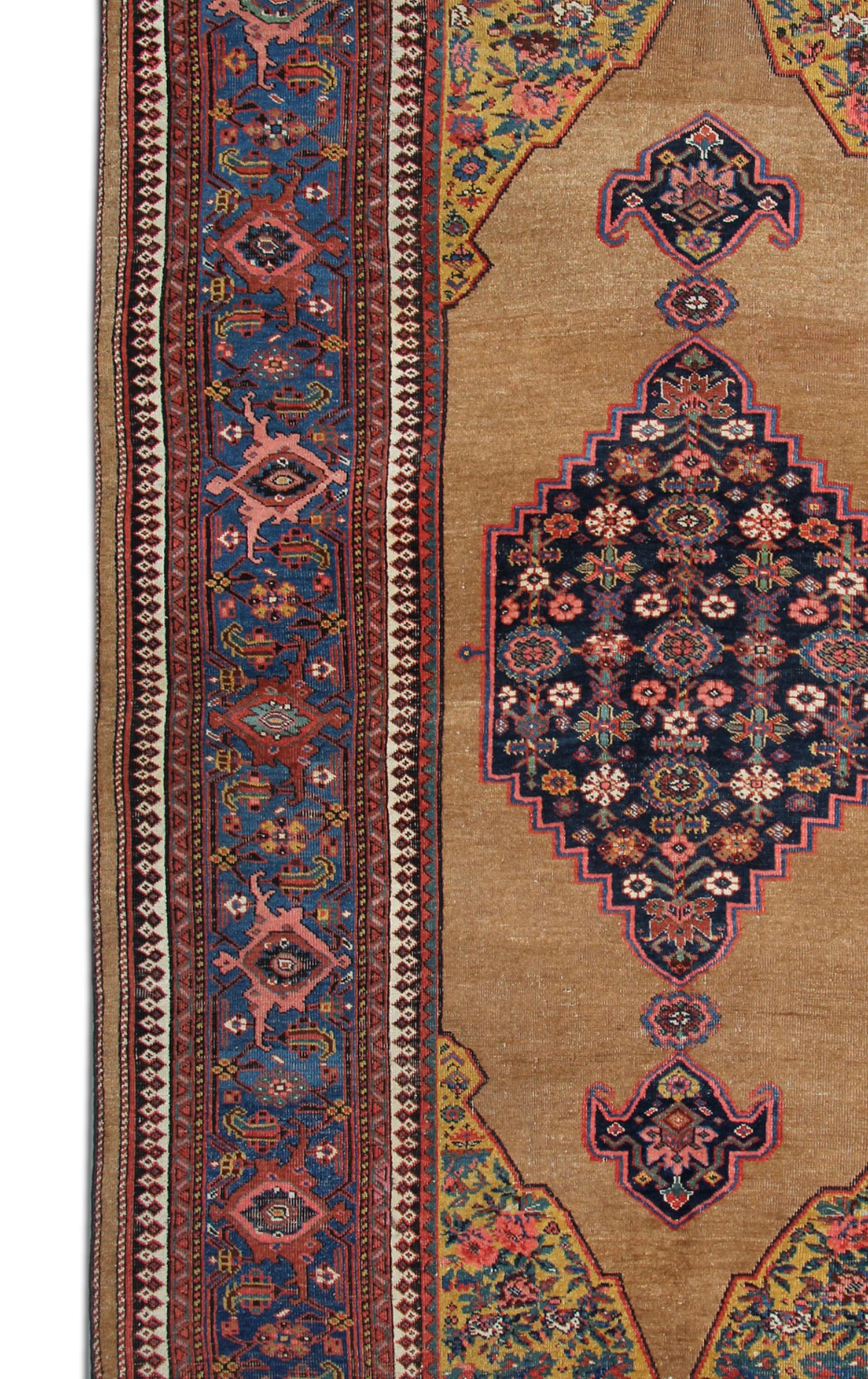 Kazak Handwoven Carpet Rug Geometric Oriental Area Rug Traditional Gold Rug For Sale