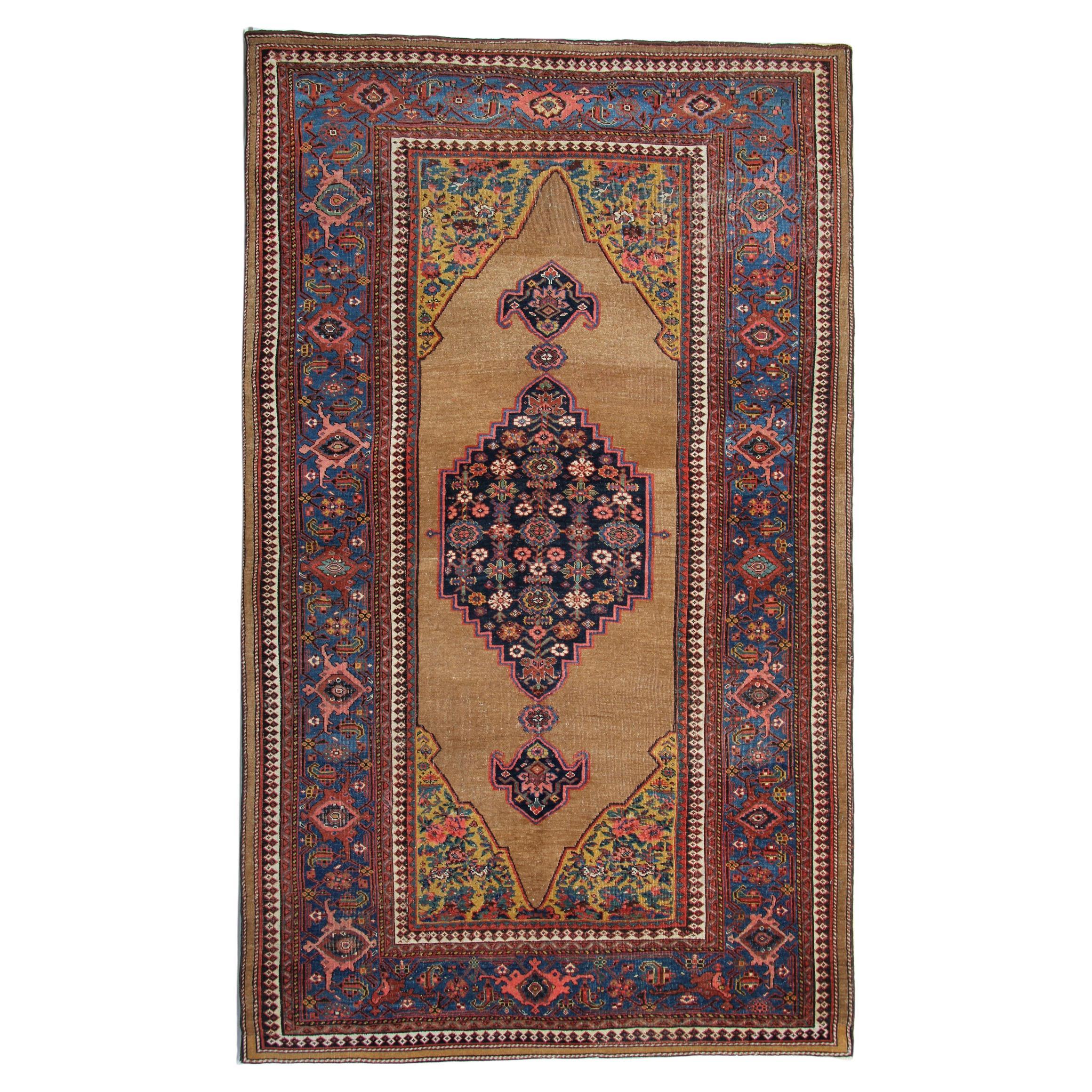 Handwoven Carpet Rug Geometric Oriental Area Rug Traditional Gold Rug For Sale