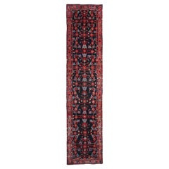 Handwoven Carpet Vintage Runner Rug Oriental Wool Red Area Rug