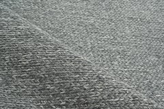 Alfombra de Lana Gris Carbón Tejida a Mano, Alfombra Minimalista Contemporánea Hecha a Mano