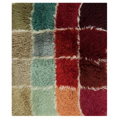Handwoven Checkerboard Rug in Multicolor "Chroma Grid" by Doris Leslie Blau