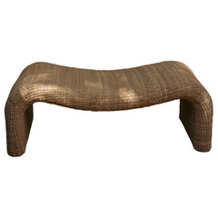 Handwoven Chuspata Bed Bench Natural Fiber Contemporary Mexican Design