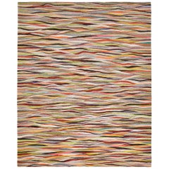 Handgewebter farbenfroher Kelim-Teppich aus Vintage-Wolle, 21. Jahrhundert