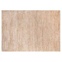 Moderner handgewebter Jute-Teppich aus natürlichem hellbraunem Weizengeflecht