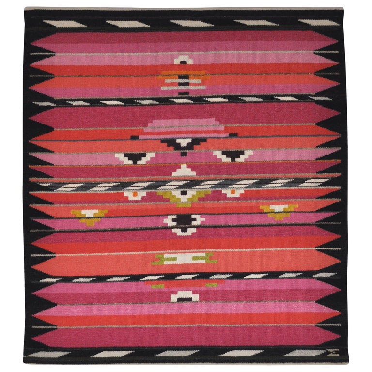 Handwoven Contemporary Scandinavian Wool Tapestry For Sale at 1stDibs