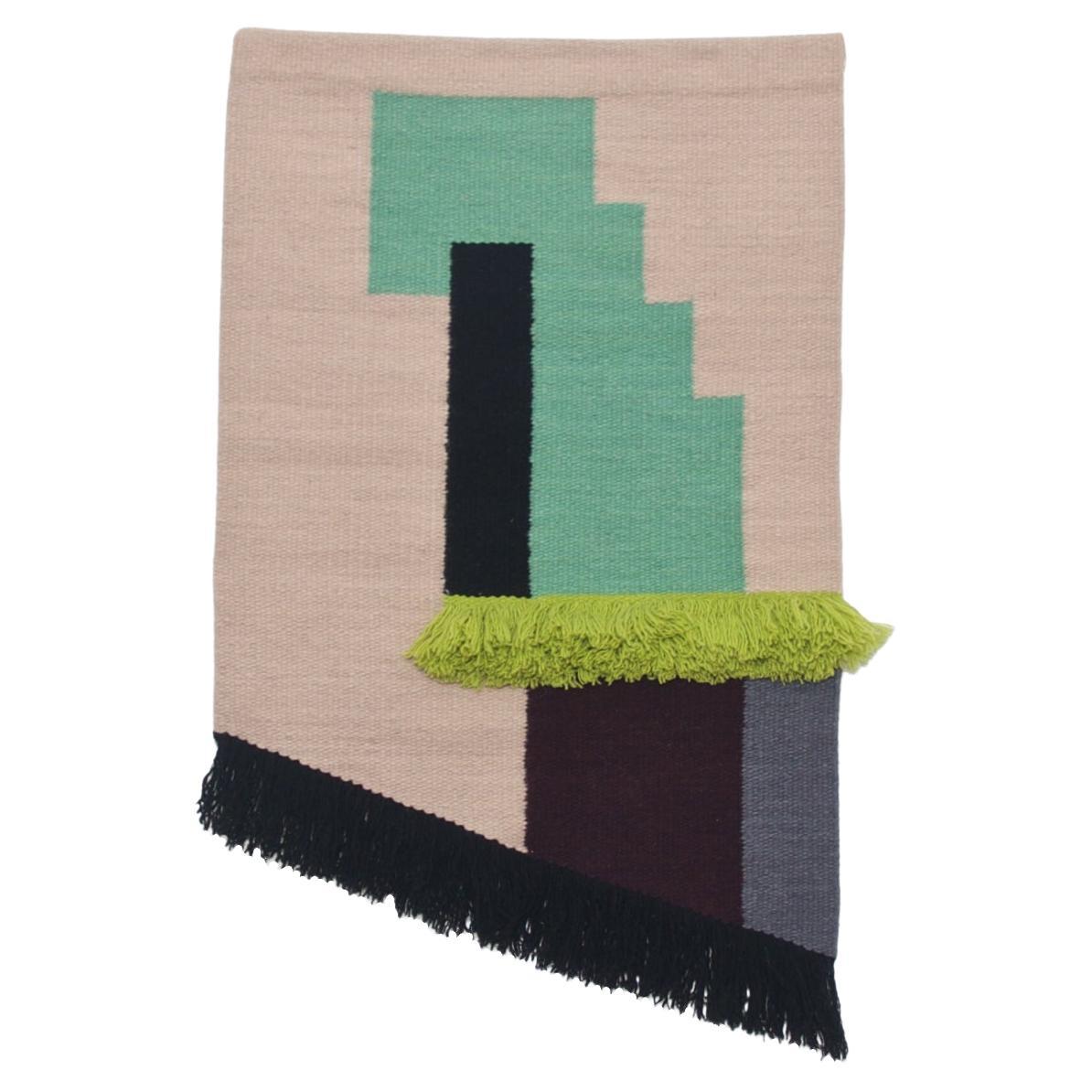 Vintage Handwoven Tapestry in Wool by Olga Fisch For Sale at 1stDibs