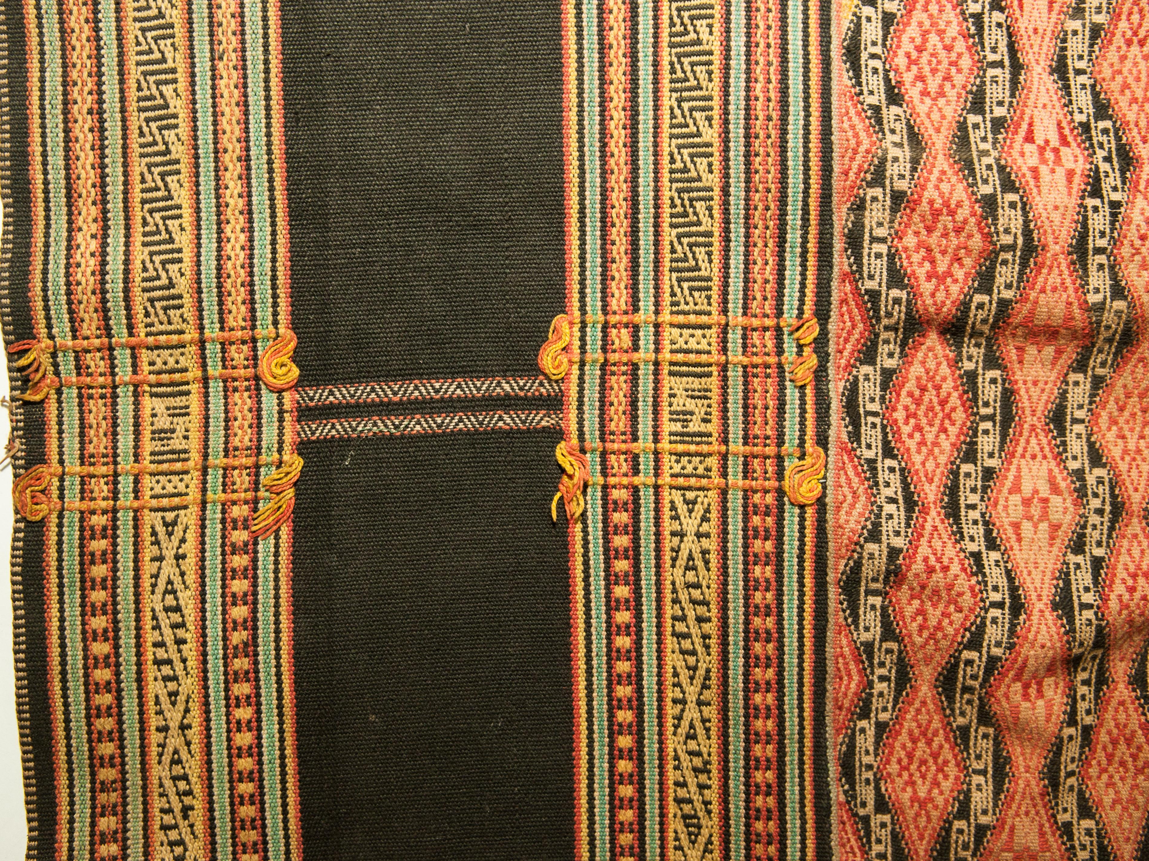 Tribal Handwoven Cotton Sarong Textile Central Highlands, Vietnam, Mid-20th Century
