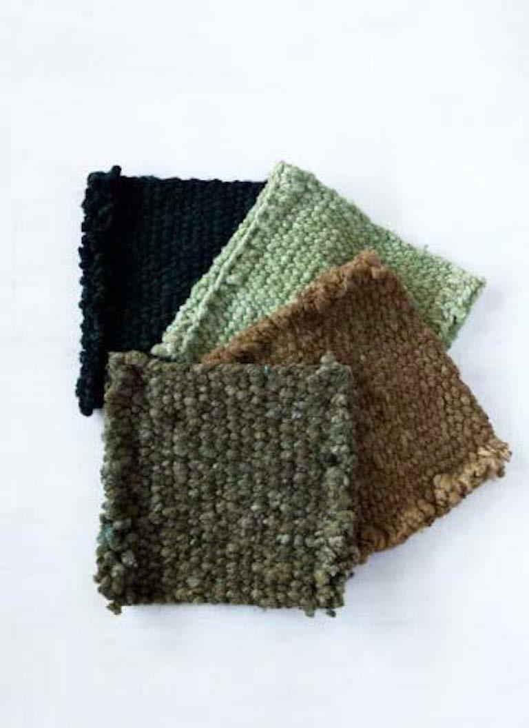 Contemporary Handwoven Dark Grey Wool Rug, Organic Modern Textured Style, in Stock
