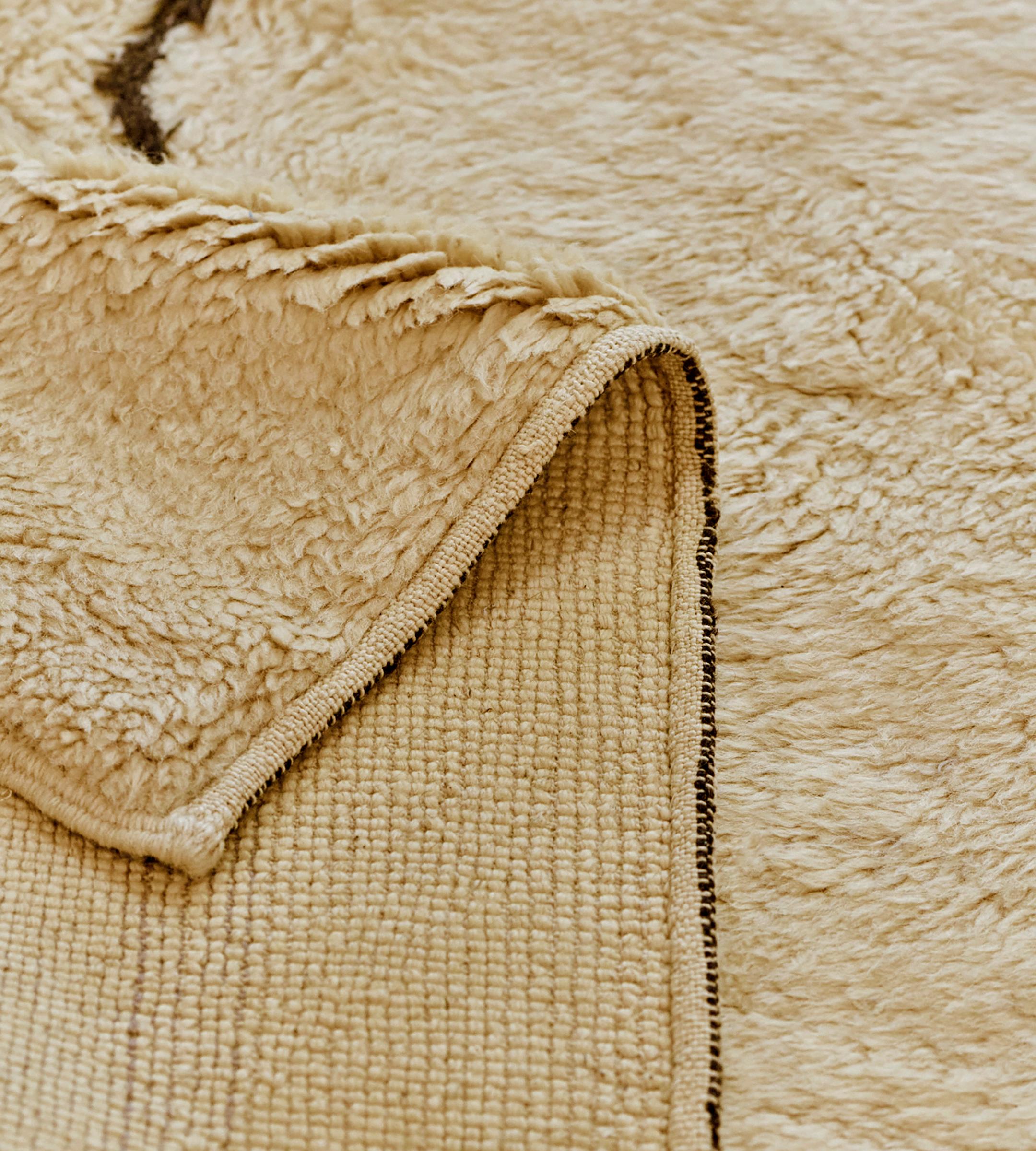Alfombra Tejida a Mano de Pelo Profundo Estilo Marroquí Lana en venta