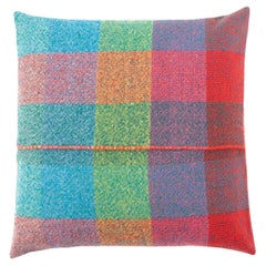 Handwoven EcoFriendly Multicolor Wool Cushion, by Cristian Zuzunaga, Spain, 2022