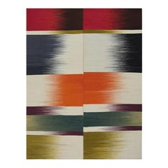 Handwoven Flatweave Scandinavian Style Persian Kilim Wool Area Rug, 4'11" x 6'4"