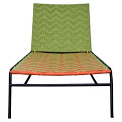Handgewebte grüne Sonnen-Lounge-Terrassenmöbel von Frida & Blu