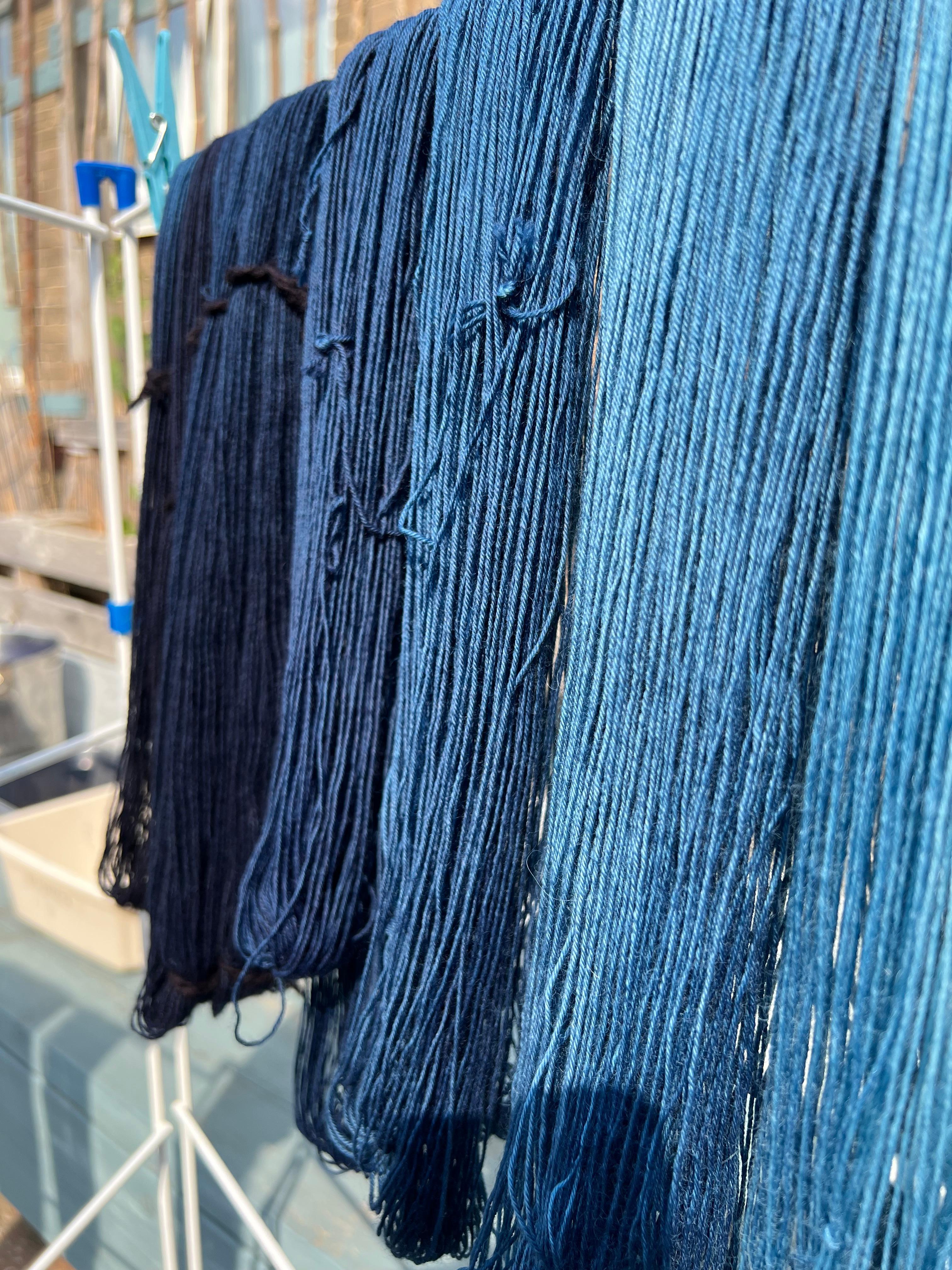 Handwoven  Ikat Natural Indigo & Plant Dyed Block Framed Artwork For Sale 6