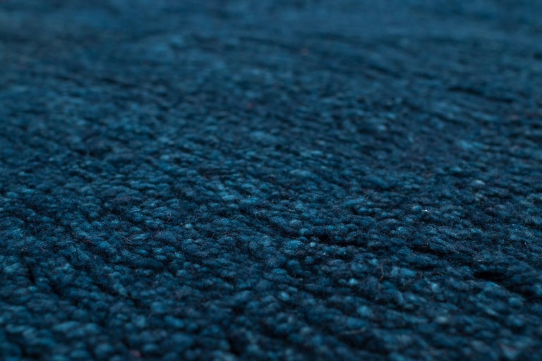 Handwoven Indigo Tibetan Rug For Sale at 1stDibs