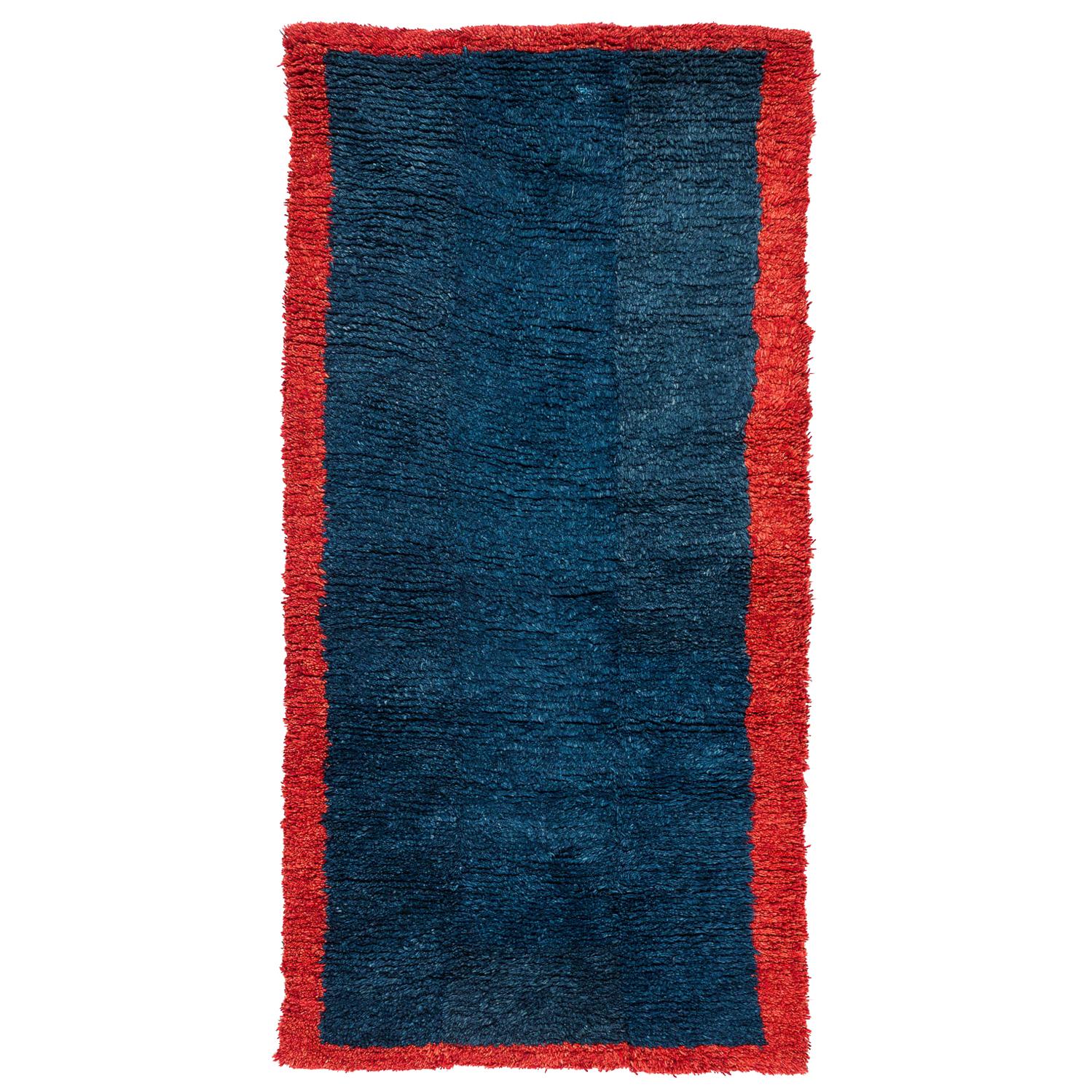 Handwoven Indigo Tibetan Rug