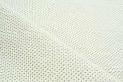 Handwoven Ivory Wool Rug, Minimalist Contemporary Handmade Carpet
