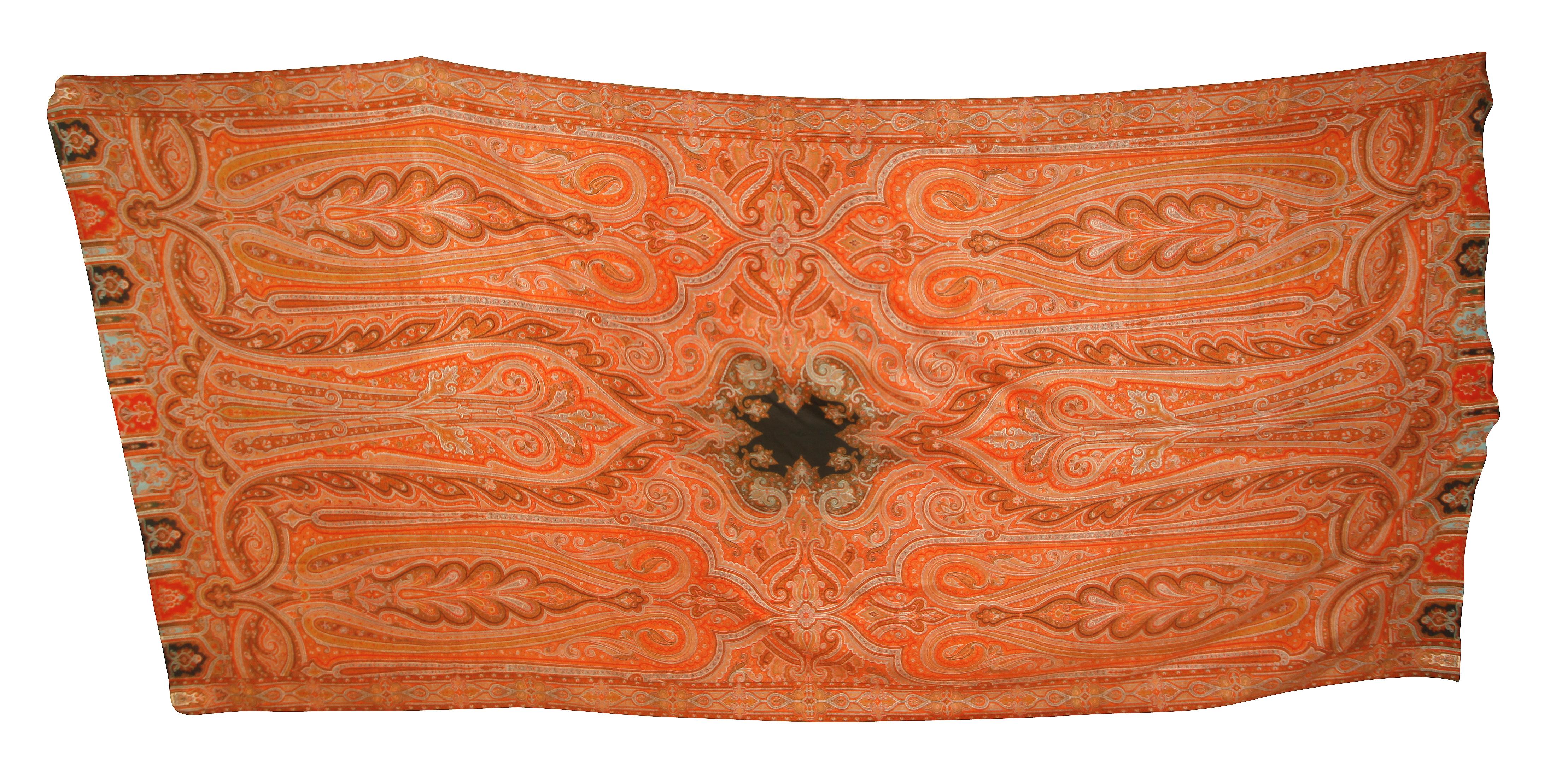 Handwoven Kashmir Paisley Blanket In Good Condition For Sale In Locust Valley, NY