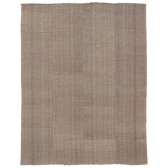 Handgewebter Kilim-Teppich in weichem Beige und warmen Korallentönen mit Textur 11'10 x 15'2