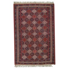 Handwoven Kilims Oriental Area Rug, Traditional Sumakh Kilim Red Wool Carpet
