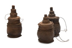 Handwoven Lontar Palm Basket Container Set, Primitive
