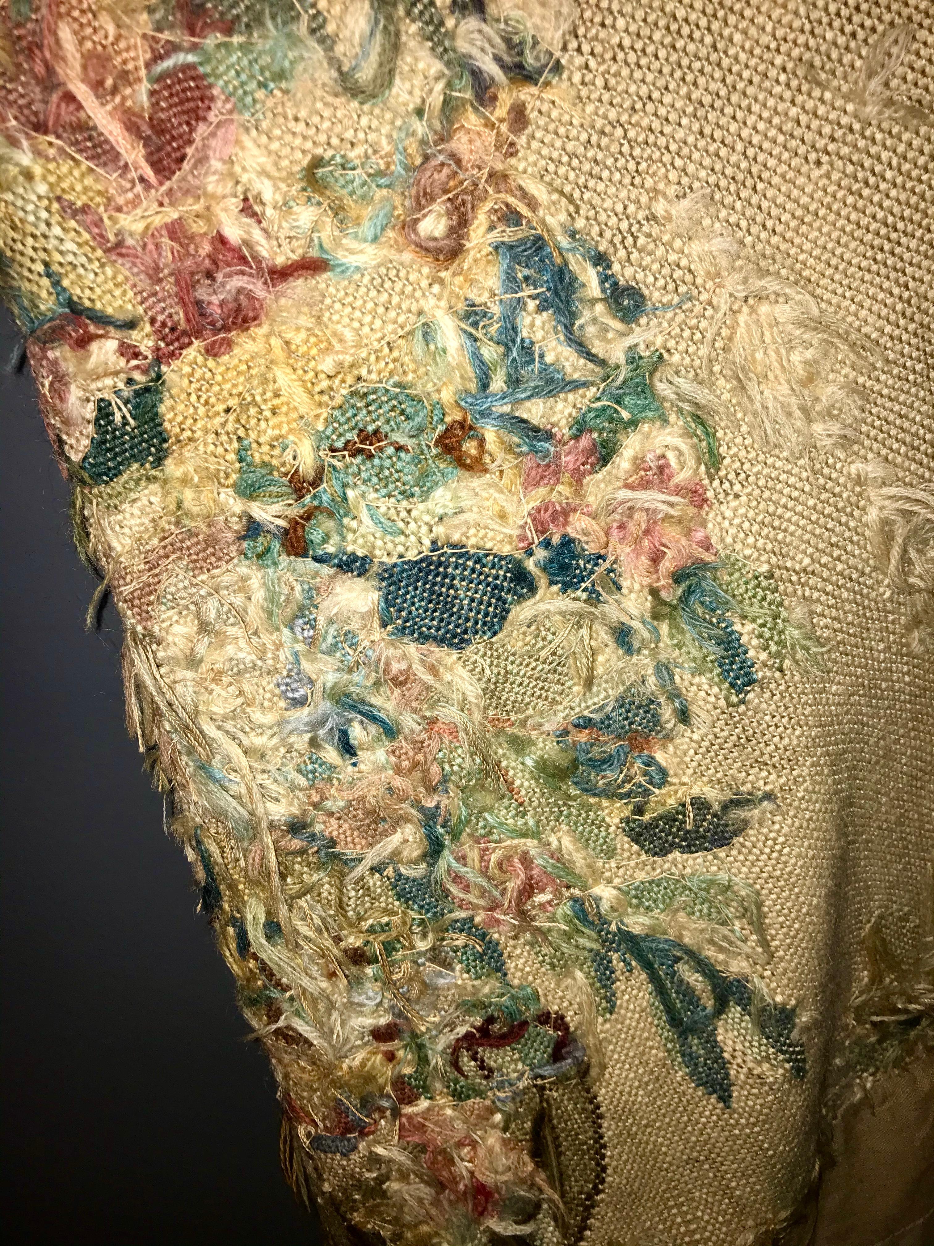 Handwoven Louis XVI Style Floral Tapestry 4