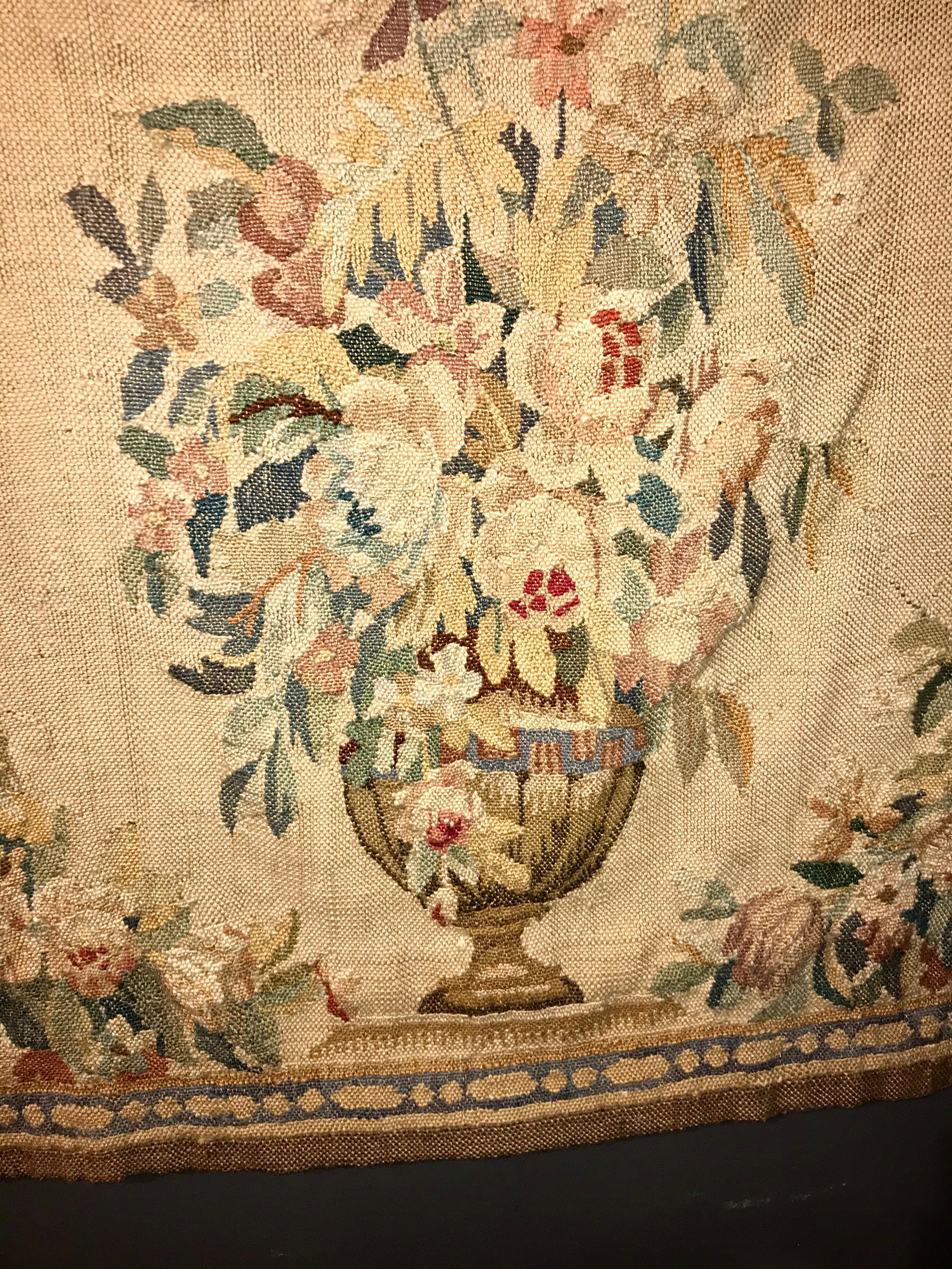Unknown Handwoven Louis XVI Style Floral Tapestry