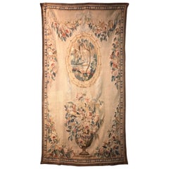 Handwoven Louis XVI Style Floral Tapestry