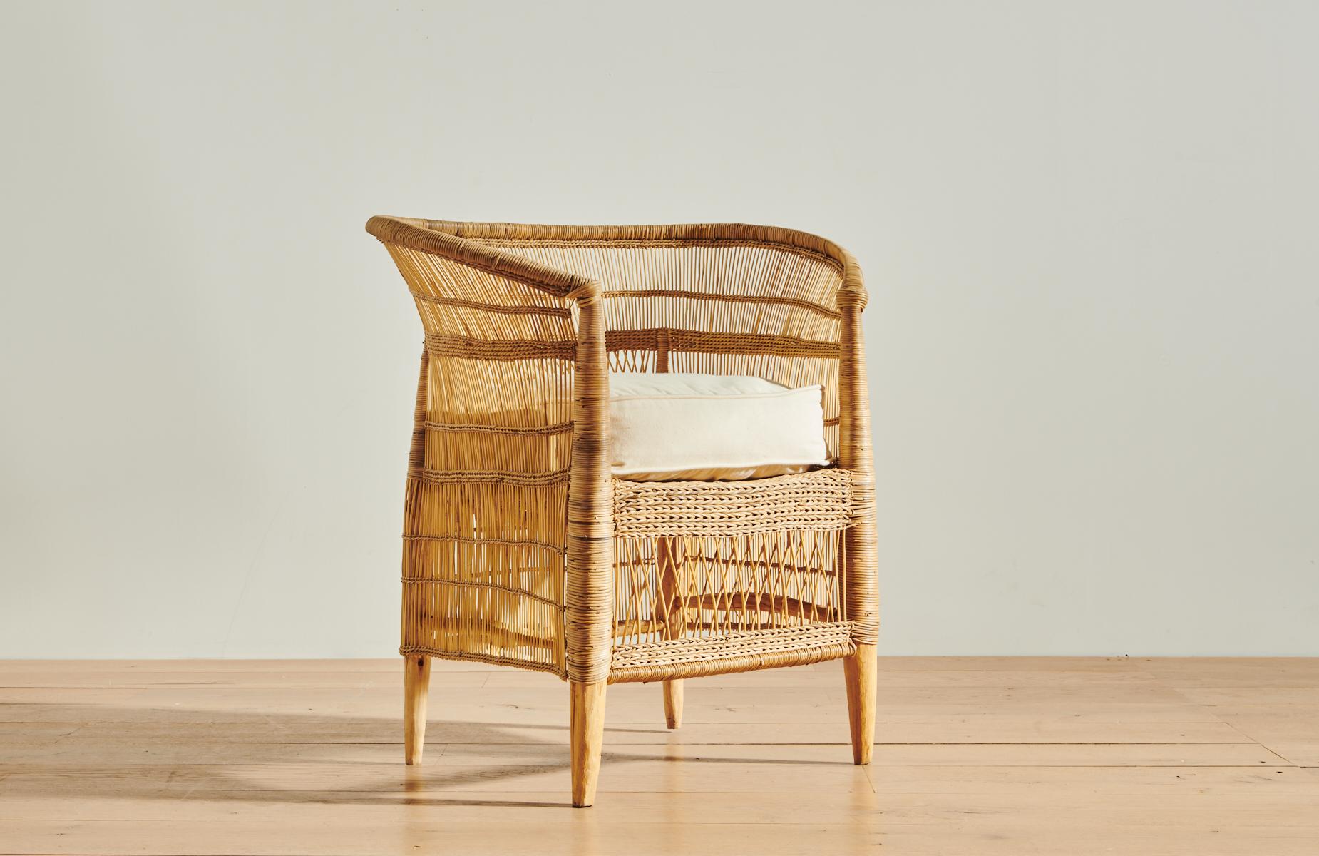 This lounge chair artfully combines handwoven cane and solid wood with a plush linen and down-filled cushion, bringing long-lasting comfort to nearly any interior setting.

Here at ZZ, we are thrilled to be Malawi Cane's exclusive American partner,