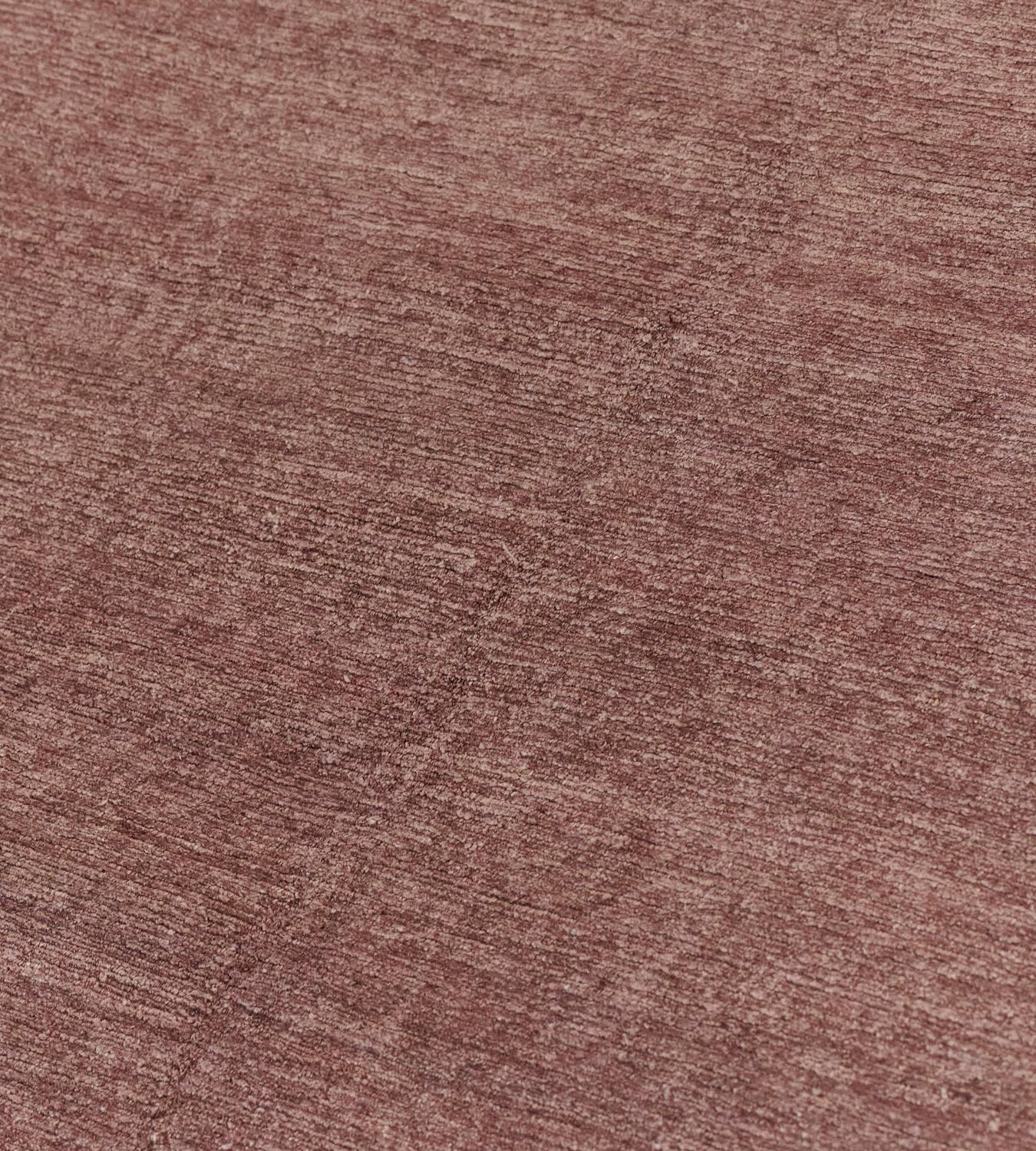 Contemporary Handwoven Mauve Abrash Hemp Rug For Sale