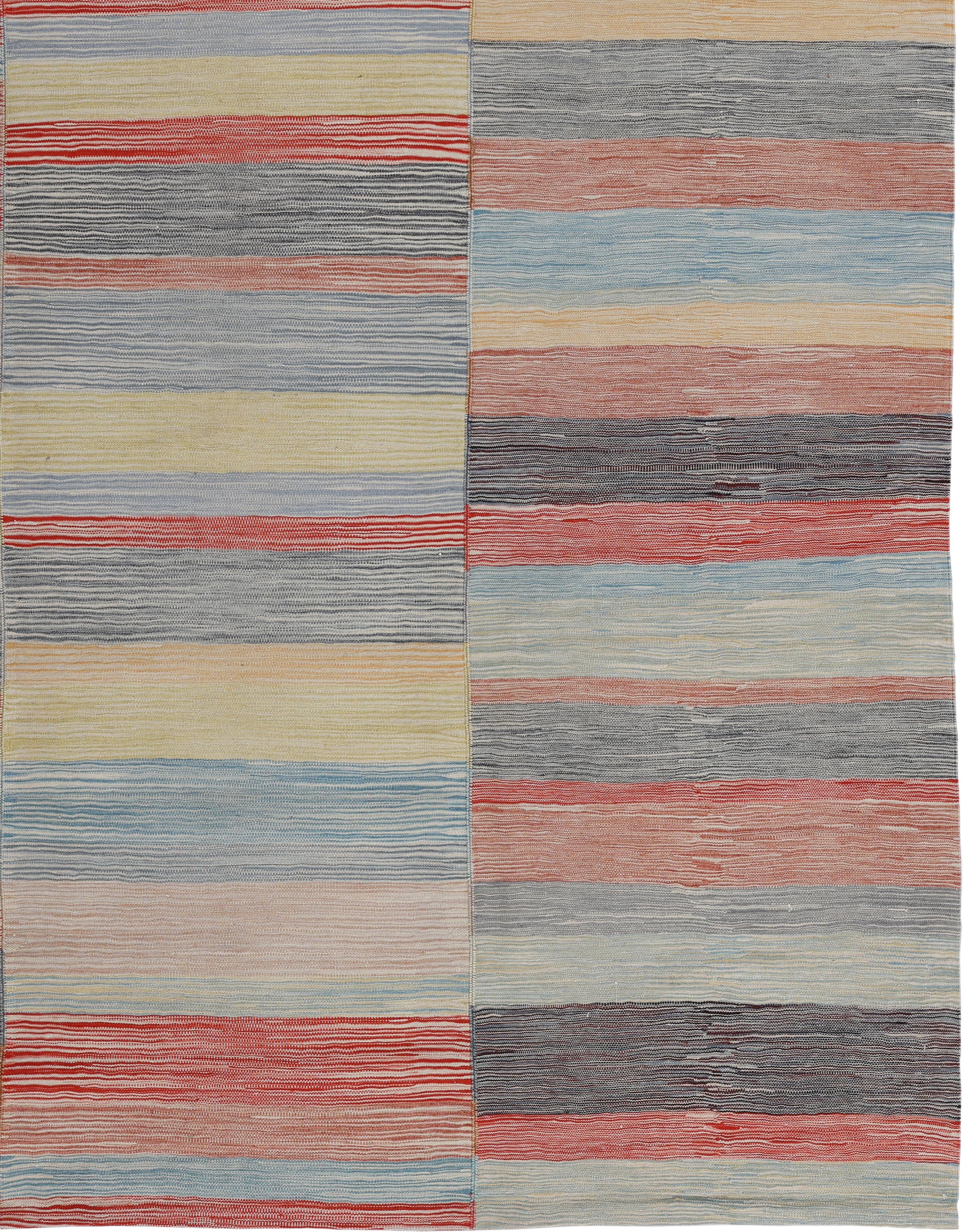 Alfombra tejida a mano en tejido plano Mazandaran pastel en Nuevo estado para la venta en New York, NY