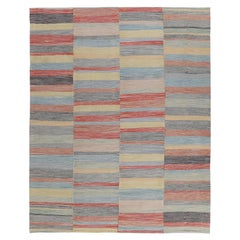Alfombra tejida a mano en tejido plano Mazandaran pastel