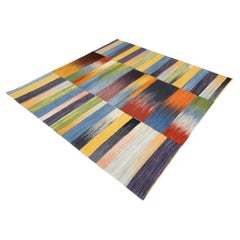 Handwoven Mazandaran Kilim Rug - Multicolor Striped Pattern, Wool