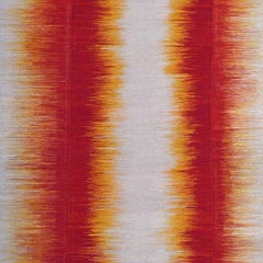 Handgewebter Mazandaran Kelim-Teppich - rotes und orangefarbenes Farbverlaufmuster, Wolle