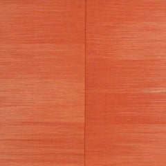 Handwoven Mazandaran Kilim Rug - Rich Orange, Minimalist Design, Wool