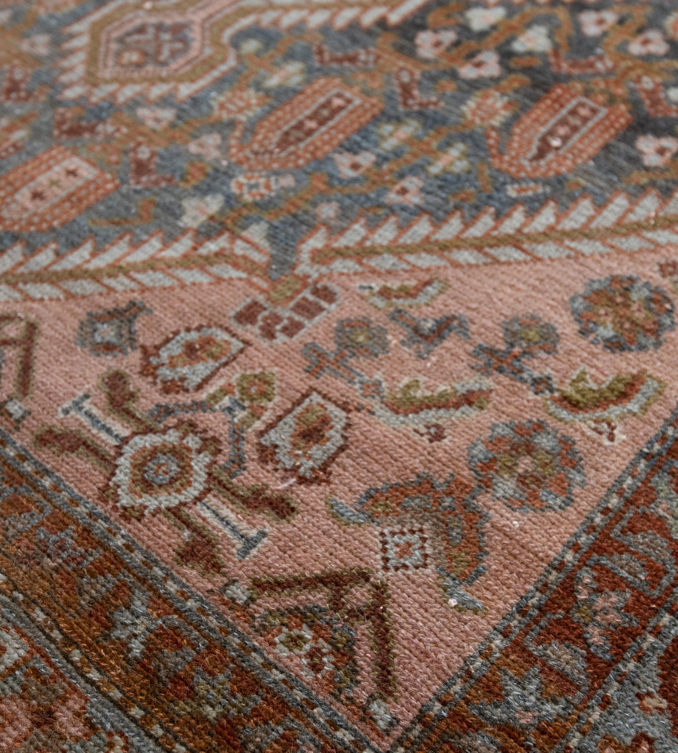 Hand-Woven Handwoven Mid 20th Century Persian Malayer Rug For Sale