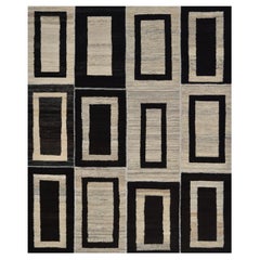 Handwoven Modern Bold Soft Hemp Rug