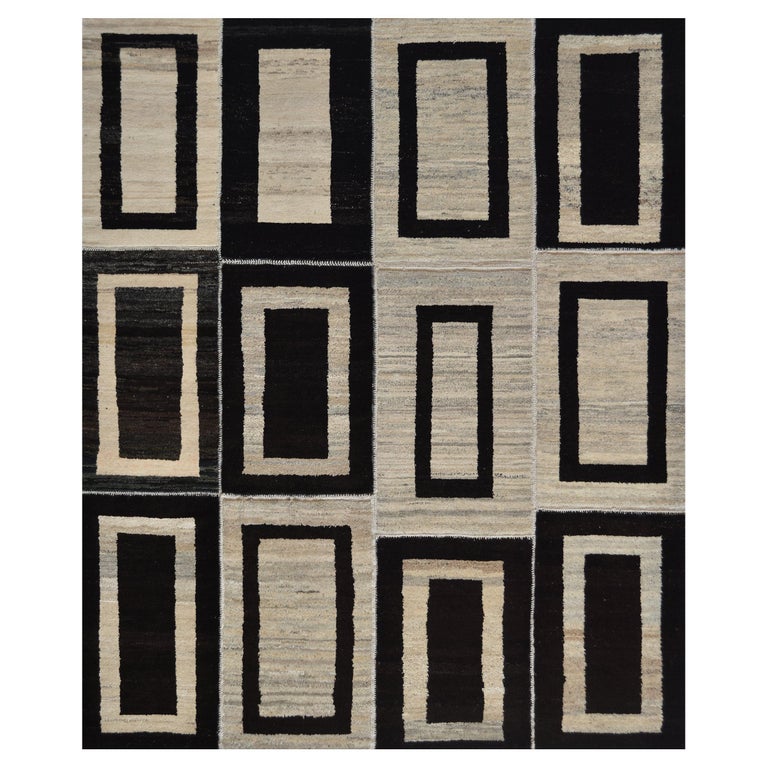 Handwoven Modern Bold Soft Hemp Rug For Sale at 1stDibs